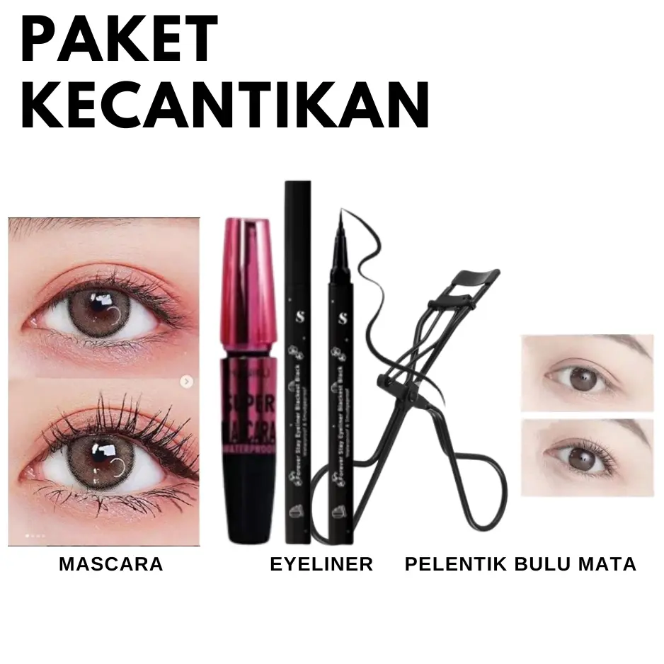 Paket Kecantikan Mata 3in1 MASCARA EYELINER GALENCO