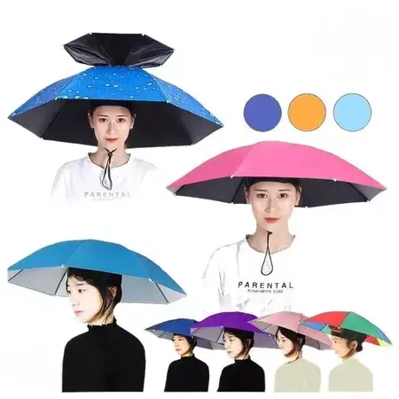 Topi Payung Topi Mancing Dewasa Memancing Umbrella Hat Payung Unik Outdoor Pelindung Kepala