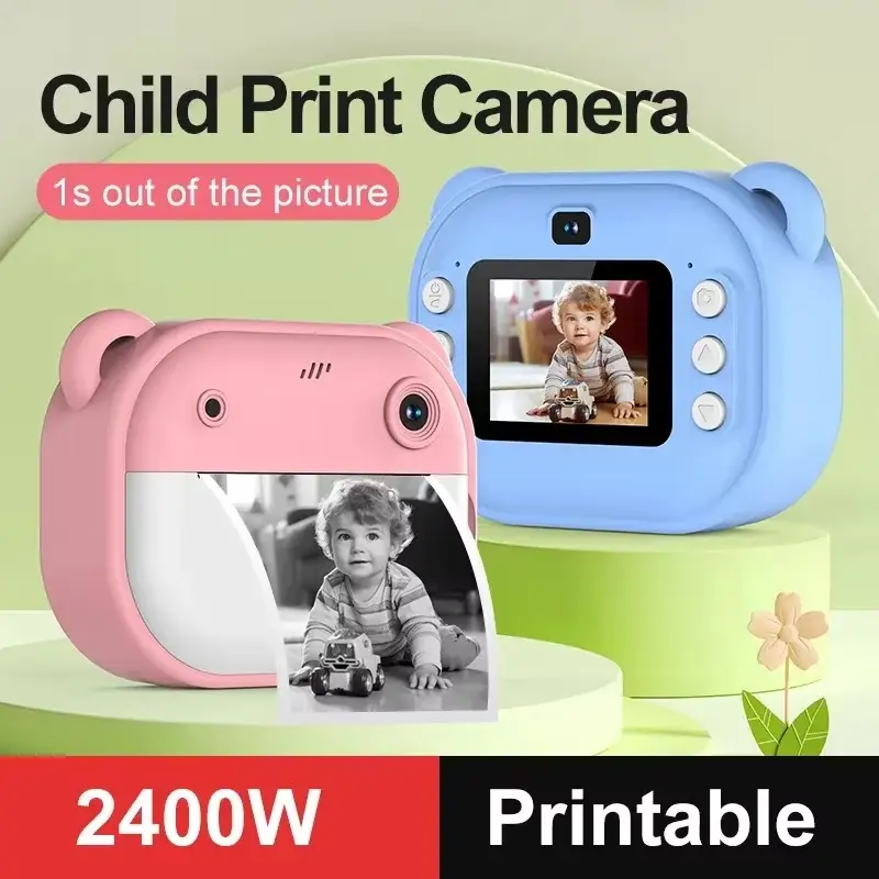 Children Digital Camera Instant Print for Kids Thermal Print Camera Instant Photo Printing Camera Video Toys