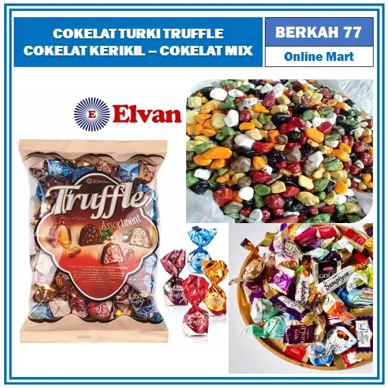 COKELAT TRUFFLE COKELAT KERIKIL COKELAT MIX TURKI 100 GRAM