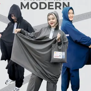 Paket Hemat Jas Hujan Ponco Lengan Celana Modern IBEX bahan Pvc 100% tahan air  Waterproof  - Beli 1 Gratis 1