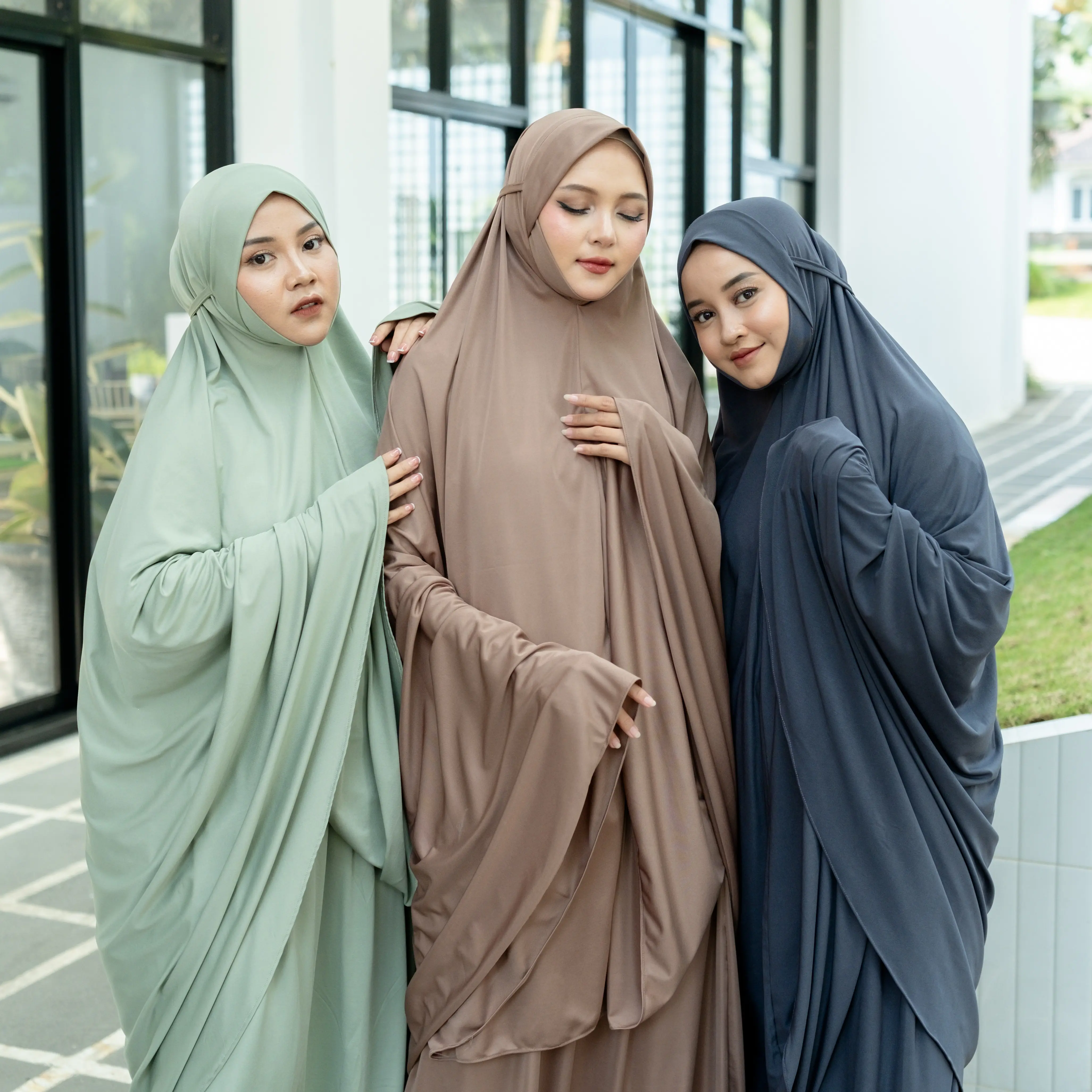 Mukena Dewasa Jersey Jumbo / Mukena dewasa jumbo penutup dagu Premium Muat BB 110 Tutup dagu Atasan Bawahan Mewah Muslim Pouch Cantik Traveling