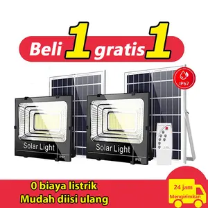 LAMPU TENAGA MATAHARI 200watts 200 WLampu Tembak tenaga surya solar panel 200watt GARANSI  solar light solar energy lampu tenaga surya energi matahari solar light lampu tenaga surya lampu emergency