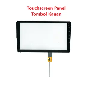 Touchscreen Panel Tombol Kanan Layar Sentuh Kaca Headunit Android 9 dan 10 Inch