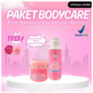 [ARTHA LDT] LAUNCHING NEW BORN NEXT GENERATION- Paket A [ 1 Pink Moistureday Lotion & 1 body butter] free BUTTER dan SCRUB
