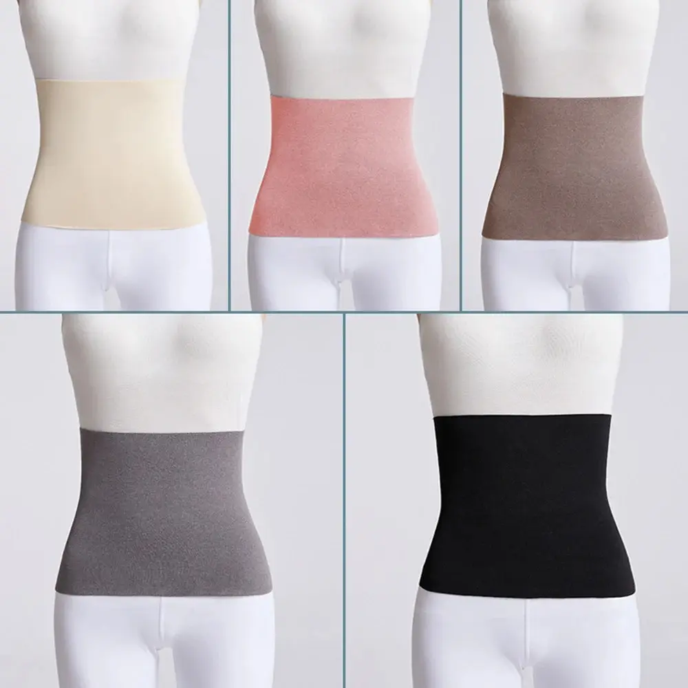Cotton Cloth Elastic Cotton Thermal Waist Support Sweat Trimmer Belt High Elastic Warmer Winter Thermal Waist Support Inner Wear Thermal High Elastic Cotton Waist Belt for Waist Protector
