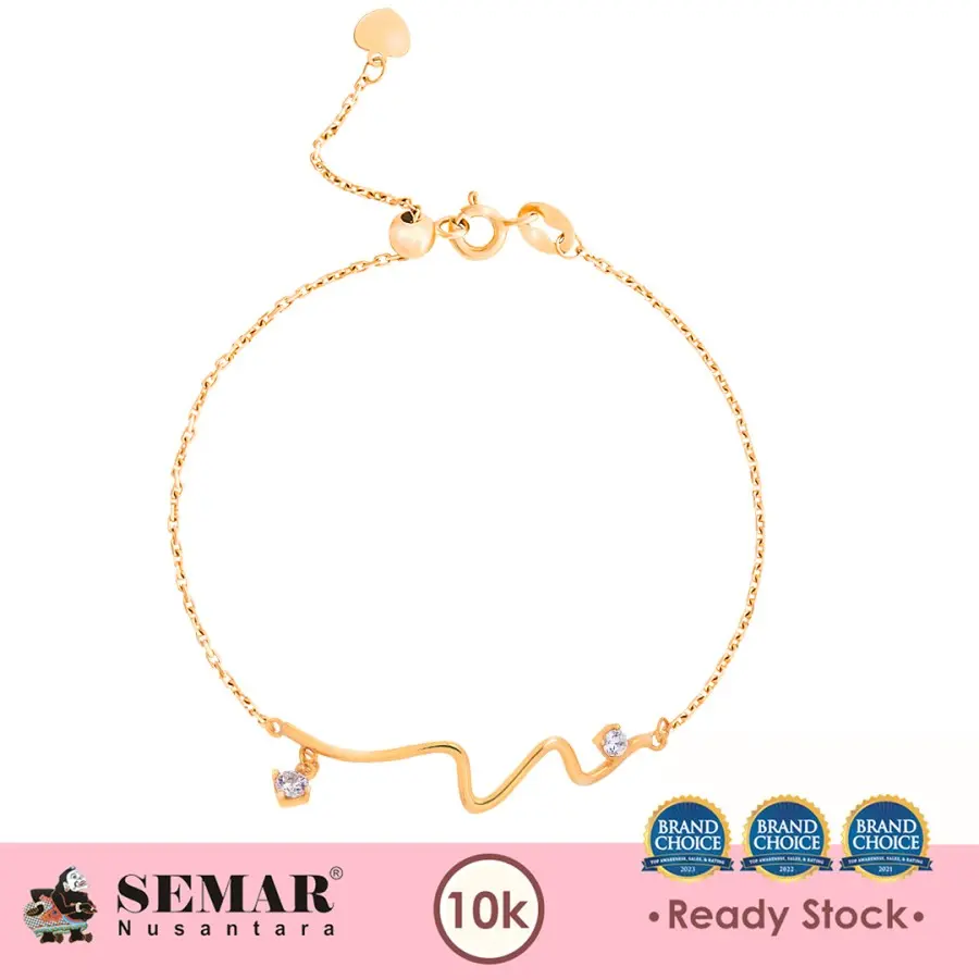 Gelang Emas Sound Of Heart Gold 10K Semar Nusantara