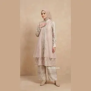 (PREORDER)TUTUNAJWA Nouraa Setelan Tunik Mix Celana Etnik Series  (TANPA HIJAB)