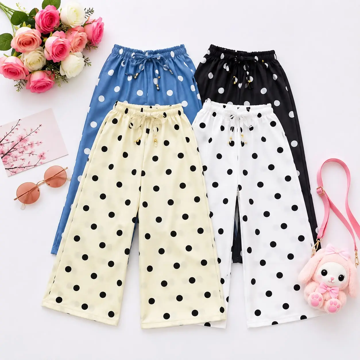Derani- Celana anak 6-15th polka // kulot anak motif polka // everyday pants polka
