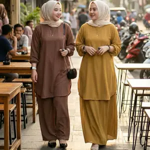 Setelan Tunik Melayu Wanita Kekinian