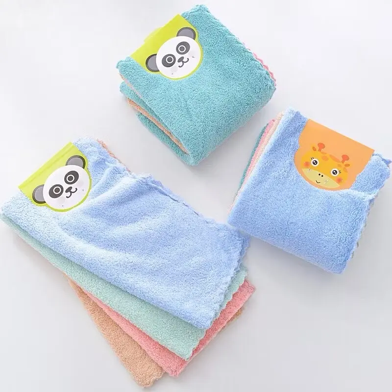 6,12Pcs Handuk Saputangan Lap Dapur Katun Motif Embos Beruang