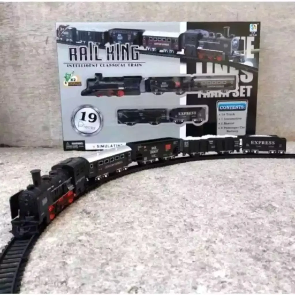 MAINAN ANAK REL KERETA API ELEKTRIK ISI 19PCS - RAIL KING