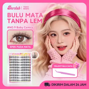 DOROLAB Ekstensi Bulu Mata Cluster 100-120 Tanpa Lem Set DIY Hemat Pinset Gratis Paket Isi Ulang Ramah Pemula Eyelash - Bulumata