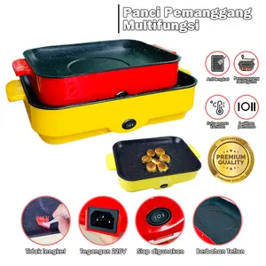 Panci Panggangan Multifungsi / BBQ Grill Electric / Anti lengket Ukuran 26cm dan 30cm Listrik Peralatan