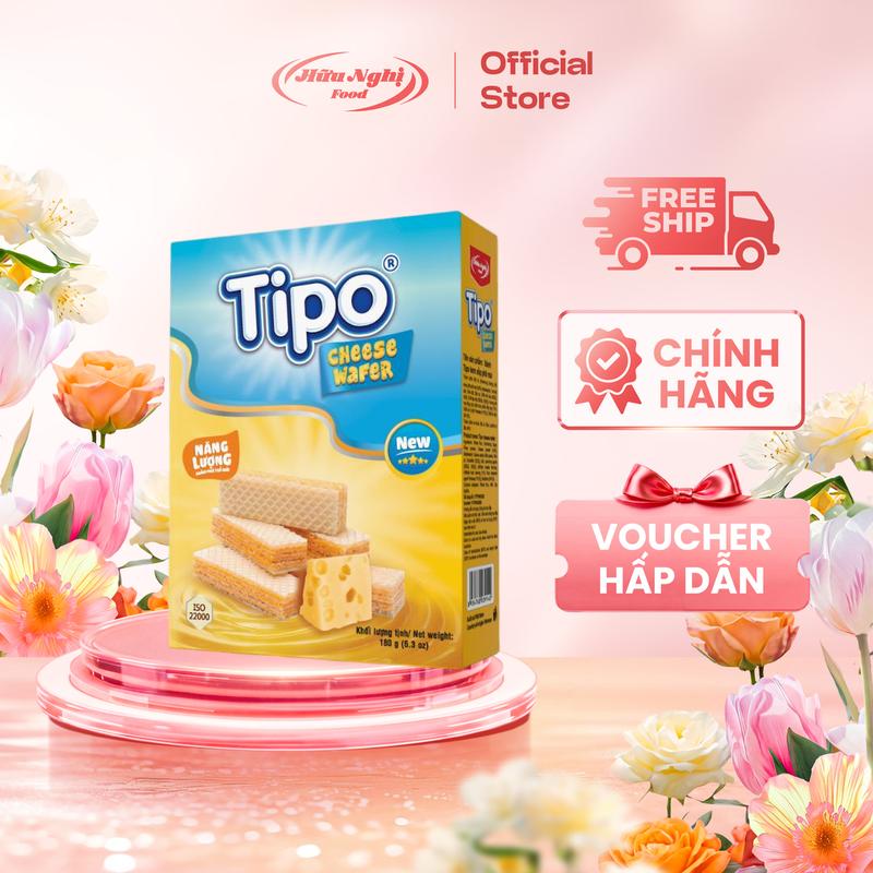 Bánh Kem Xốp Vị Phô Mai Tipo 180g Hữu Nghị Thơm Ngon - Dưỡng Chất