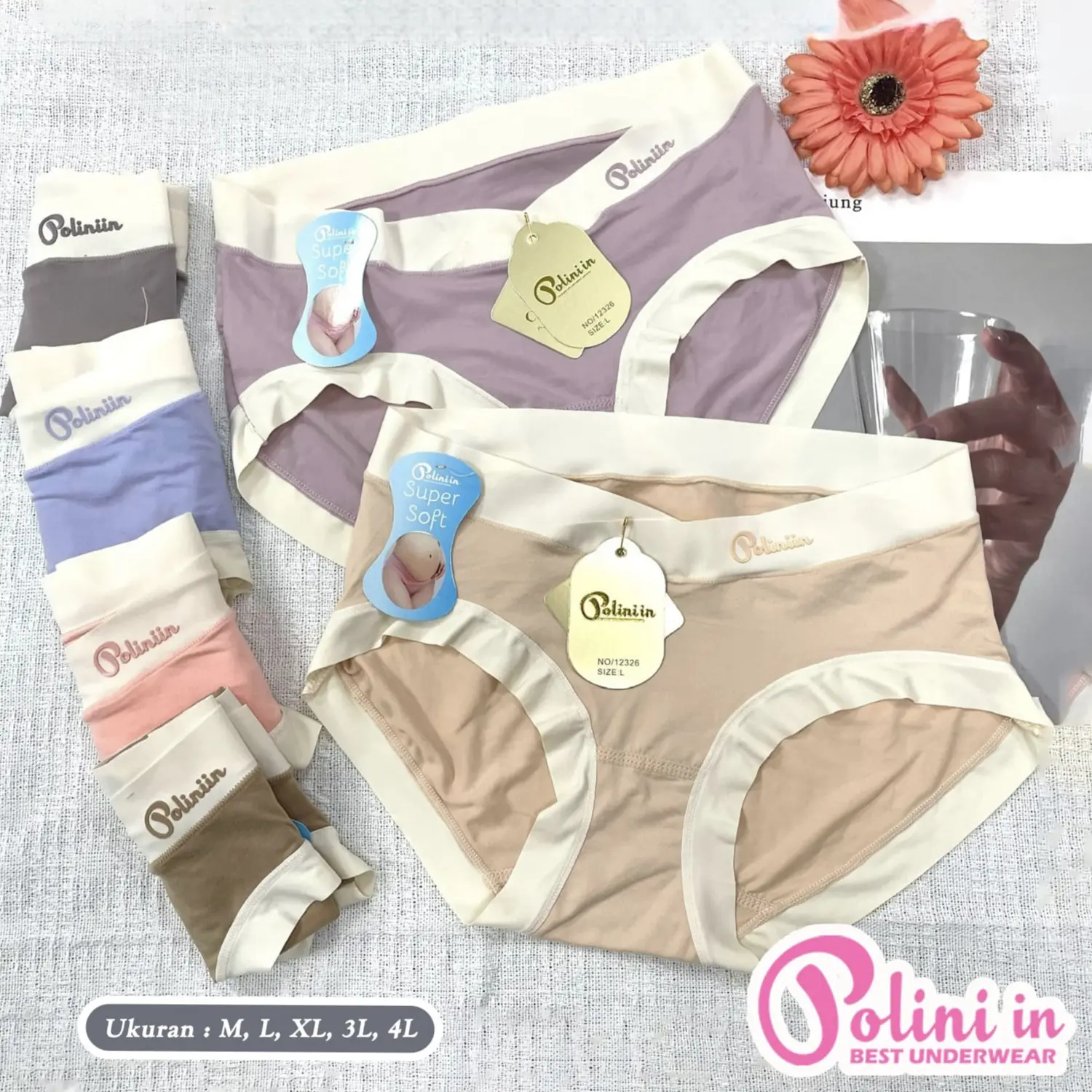 Celana Dalam Wanita Hamil Bersalin Pinggang Rendah Bahan SuperSoft 3-6 Pcs Size Jumbo Nyaman Cd ibu hamil