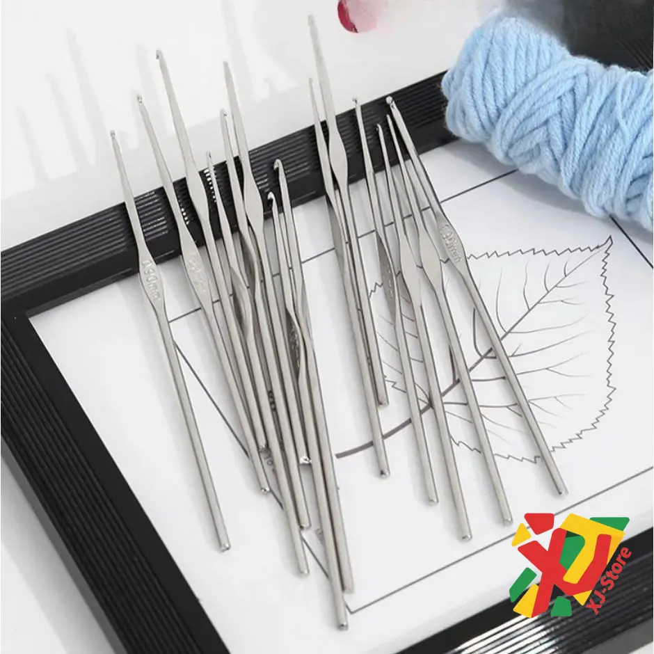 Hakpen Hakken Rajut Tipe Rose Termurah Tersedia Pilihan Ukuran Lengkap 0.5MM Sampai 3MM Aluminium Halus Nyaman Pemula Kerajinan DIY Semua Jenis Benang