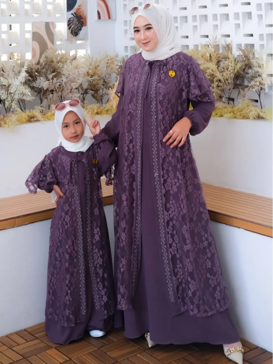 Hijab Pratiwi - Zahwa Dress Gamis Cingkel MIx Brukat Mewah Elegant Terbaru Gamis Muslim Dewasa Gamis Muslim