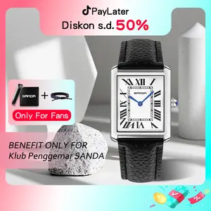 SANDA 1108-9031 Jam Tangan Pasangan Kuarsa Kasual Jimat Temperamen Kepribadian Modis Skala Romawi Baru Jam Tangan Tahan Air Sederhana Tren