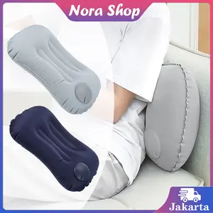 Bantal Angin Traveling Automatic Inflatable Pillow Bantal Tiup Camping Portable Bantal Angin Pompa Otomatis