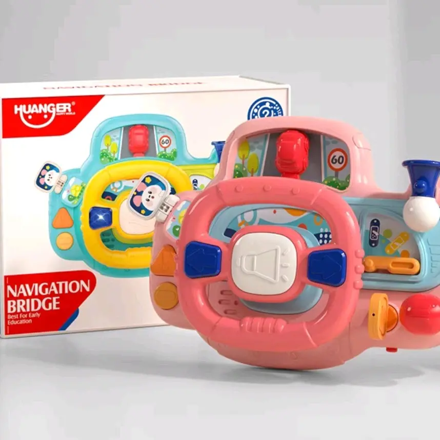 Baby Steering Wheel for Car Seat Stroller Crib with Music Lights Early Education