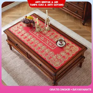 <COD> Loyal Bosque Taplak Meja Tamu / Alas Makan dengan Kualitas Tinggi Berenda Anti Air 45x90CM /50x110CM/60x120CM /D9-C-01 Kain