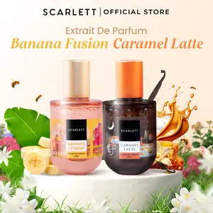 SCARLETT (Exclusive Dessert Bundle!) Banana Fusion & Caramel Latte 30ml Keharuman Manis yang Awet, Selezat Pencuci Mulut! - Wangi Tahan Lama -Unisex - Parfum Wanita