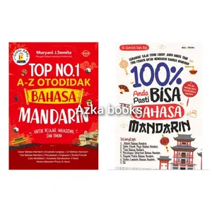 1 Paket 2 buku ; 100% anda pasti bisa bahasa mandarin + Top no 1 otodidak bahasa mandarin