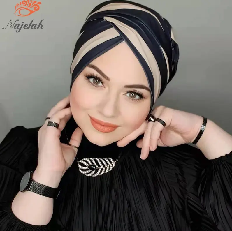 Islamic Modal Hijab Cap Abaya Hijabs For Woman Abayas Jersey Silk Scarf Muslim Dress Women Turbans Silk Turban Head Undercap