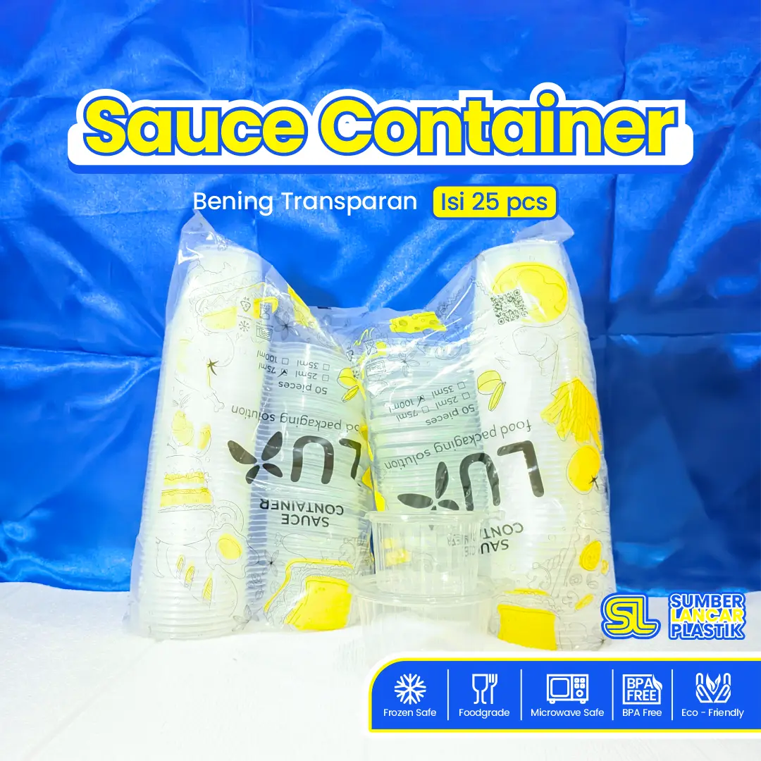 LUX Thinwall Sauce Cup [ISI 25PCS] 70ml 75ml 90ml 100ml | Tempat Cup Saus | Tempat Wadah Sambal | Sauce Container