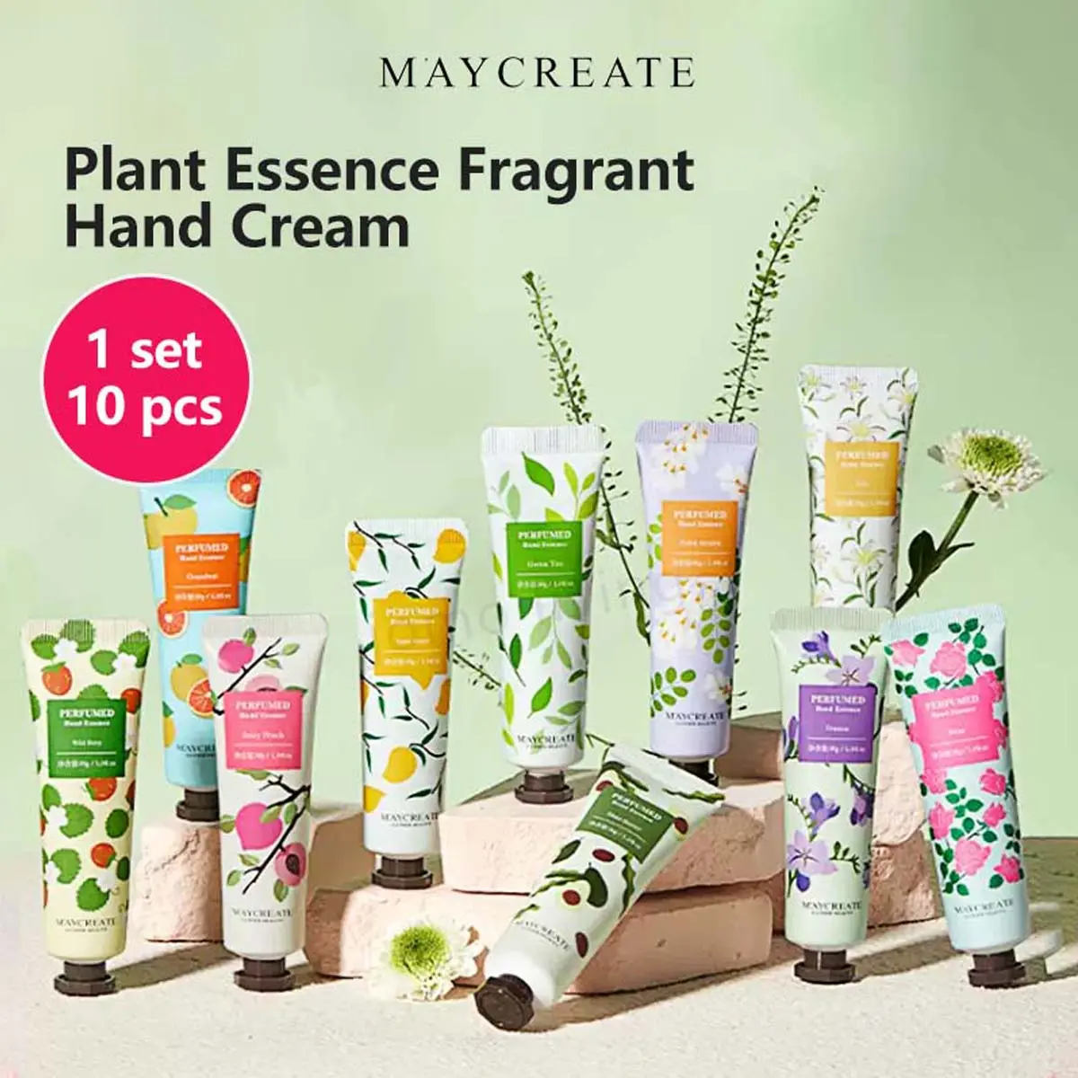 10 Pcs MayCreate Plant Essence Fragrant Hand Cream