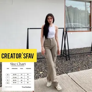 Yma Fashion Celana Jeans Cargo Highwaist Wanita Tebal Fit Polos Low Waist Polos Hitam Putih Variasi Bahan Premium 10 Oz Size M L XL XXL