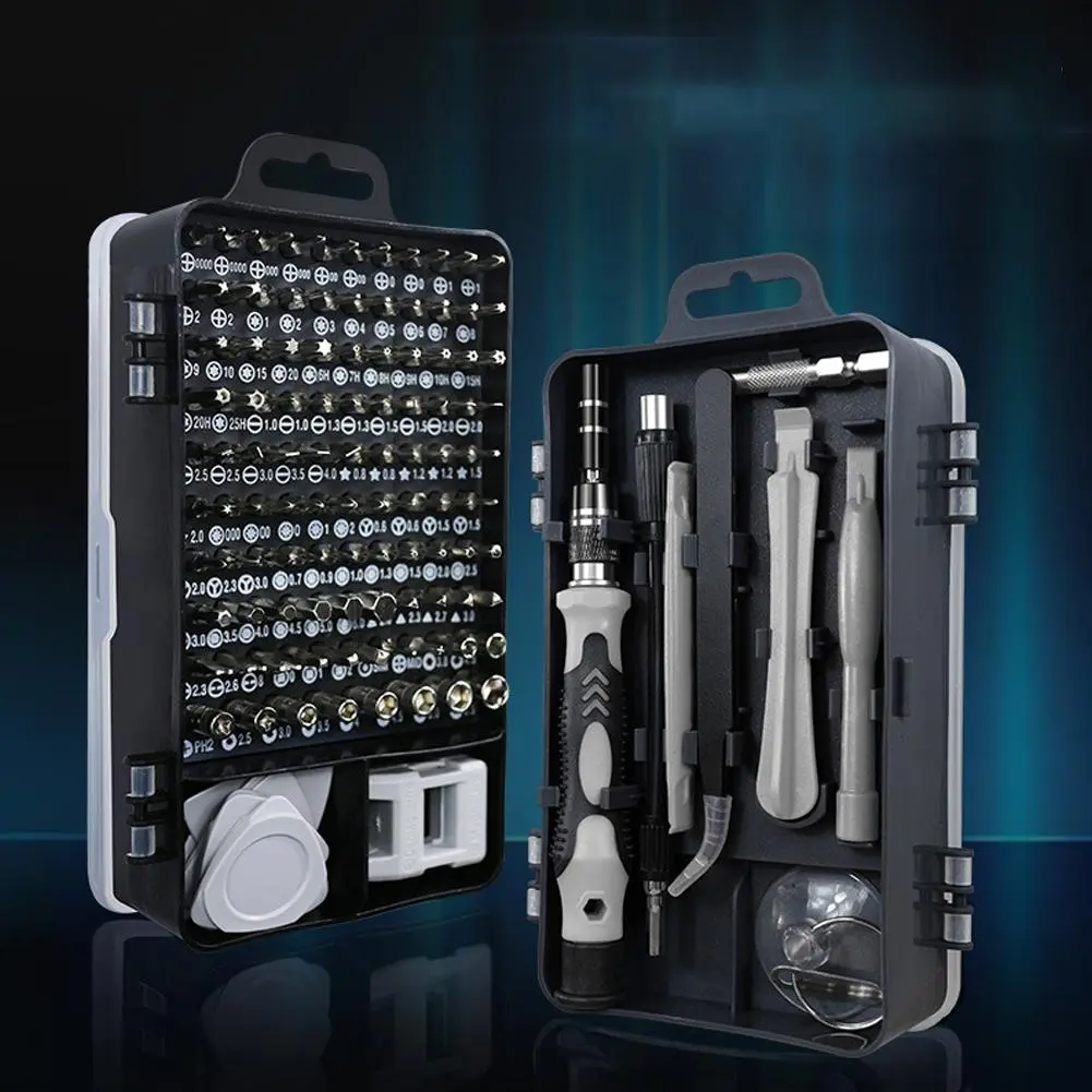 Screwdriver Set 115in1 Screwdriver Set 15.7*10*5.4cm Mobile Phone Glasses Repair Multi-purpose Screwdriver Set DIY Tools