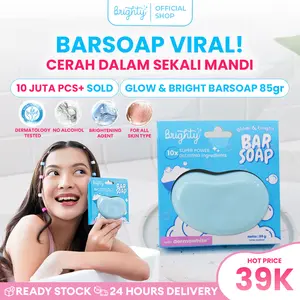 [READY STOCK] Brighty Glow & Bright Bar Soap Sabun Mandi Pemutih badan