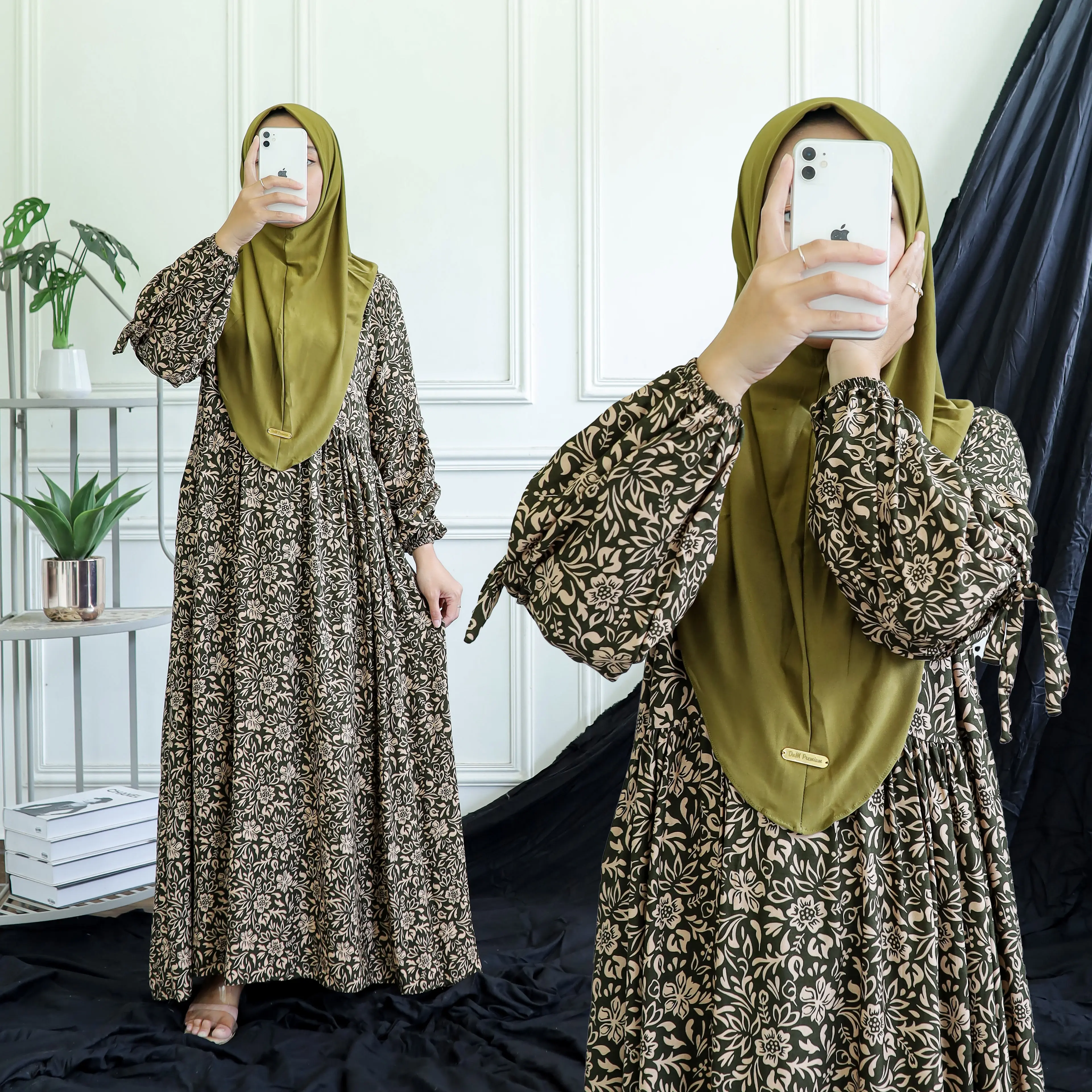 Vanessa Dress Tangan Balon  - Rayon Diamond & Cordelia