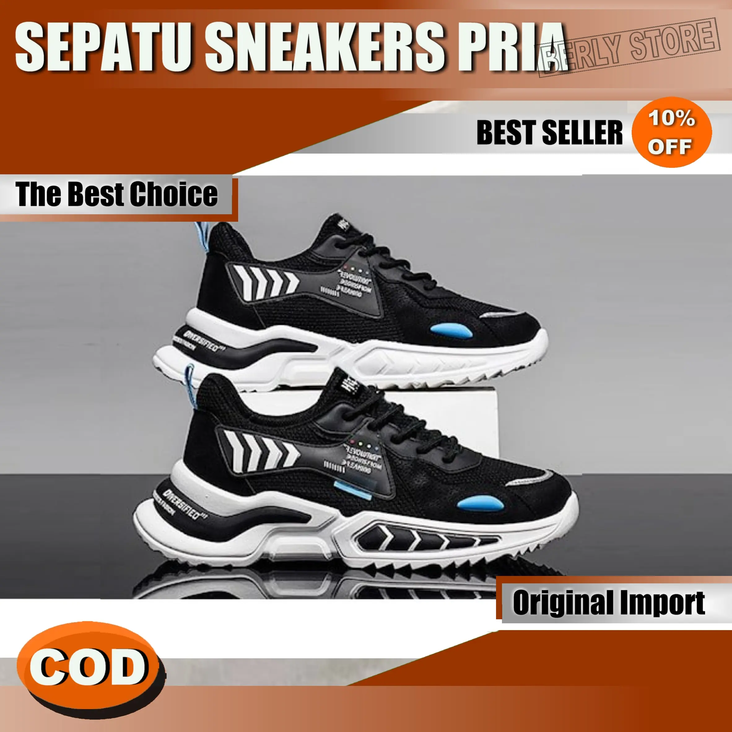 SEPATU SNEAKERS PRIA J-6 ORIGINAL IMPORT SEPATU SPORT PRIA