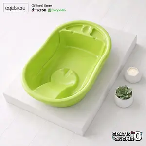 Polin Bak Mandi Bayi Warna Hijau - PROMO Newborn Anti Pecah untuk Kebutuhan Mandi Bayi Anda