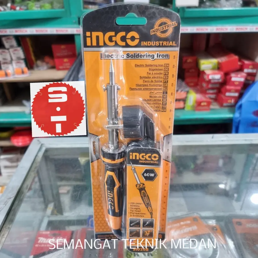 Termurah !! 60WATT ALAT SOLDER LISTRIK ELETRIC SOLDERING IRON LURUS INGCO SI0268