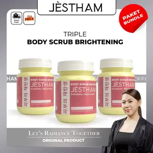 Jestham Triple Body Scrub Brightening (New) - Mencerahkan Tubuh - Lulur