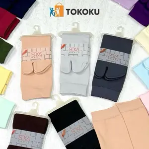 ￼Kaoskaki SOKA Kaoskaki Muslim Fashion Kaus Kaki Muslimah Kaoskaki Wanita Motif  Polos Kaos Kaki Jempol Size M