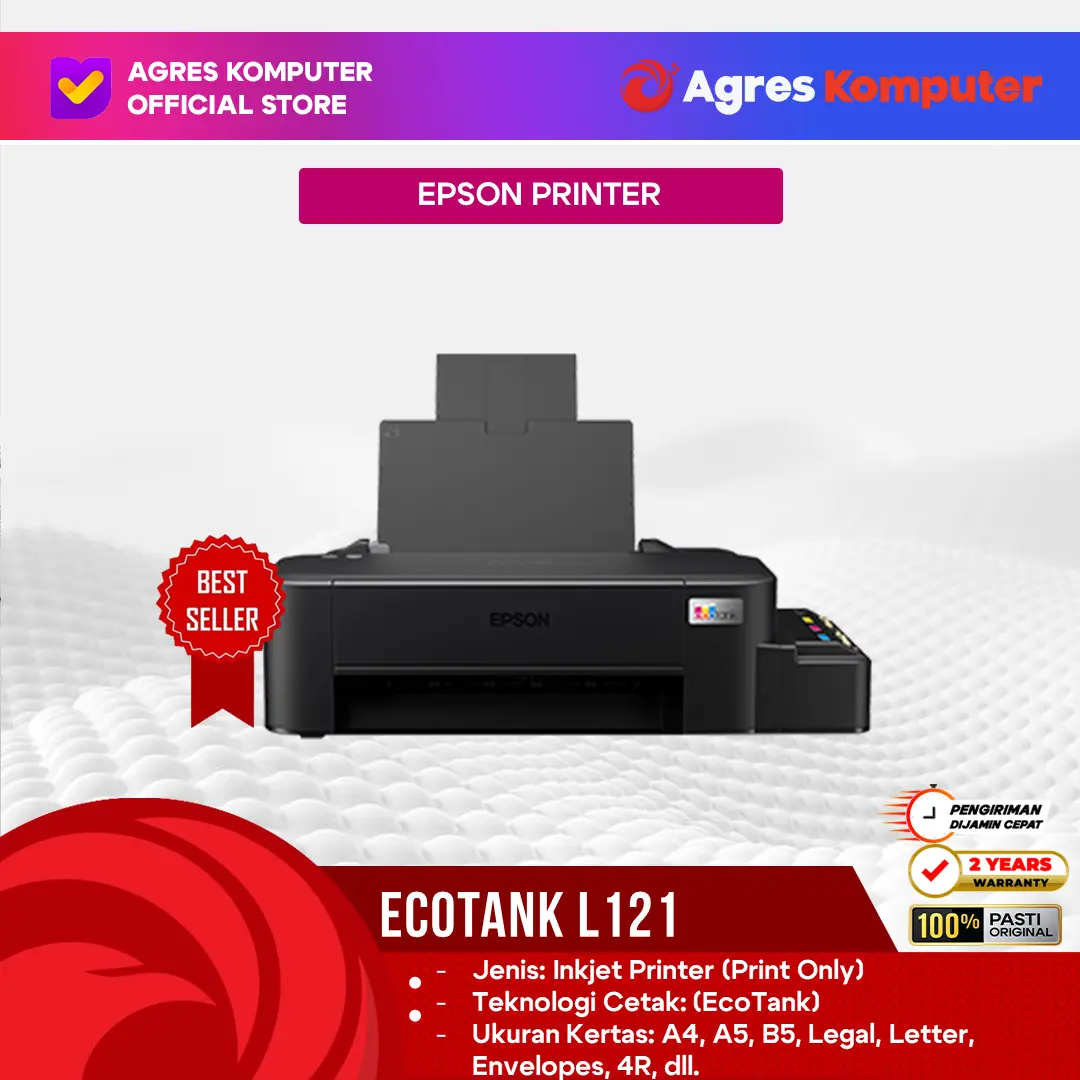 [BEST SELLER] EPSON PRINTER ECOTANK L121 2Y - PRINTER EPSON L121 GARANSI 2 TAHUN