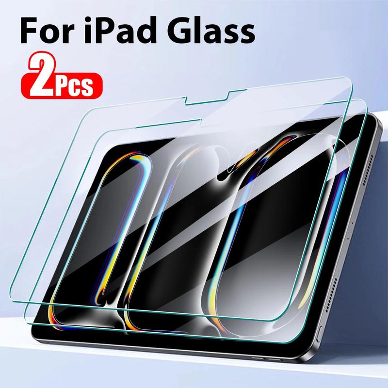 2Pcs Tempered Glass For iPad Pro 13 11th M5 M4 12.9 A16 Air 11 M3 M2 5 4 9 9th…