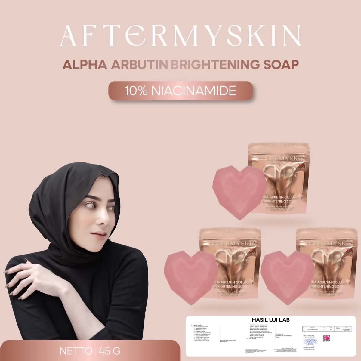 (3 PCS) Alpha Arbutin AFTERMYSKIN Brightening Soap