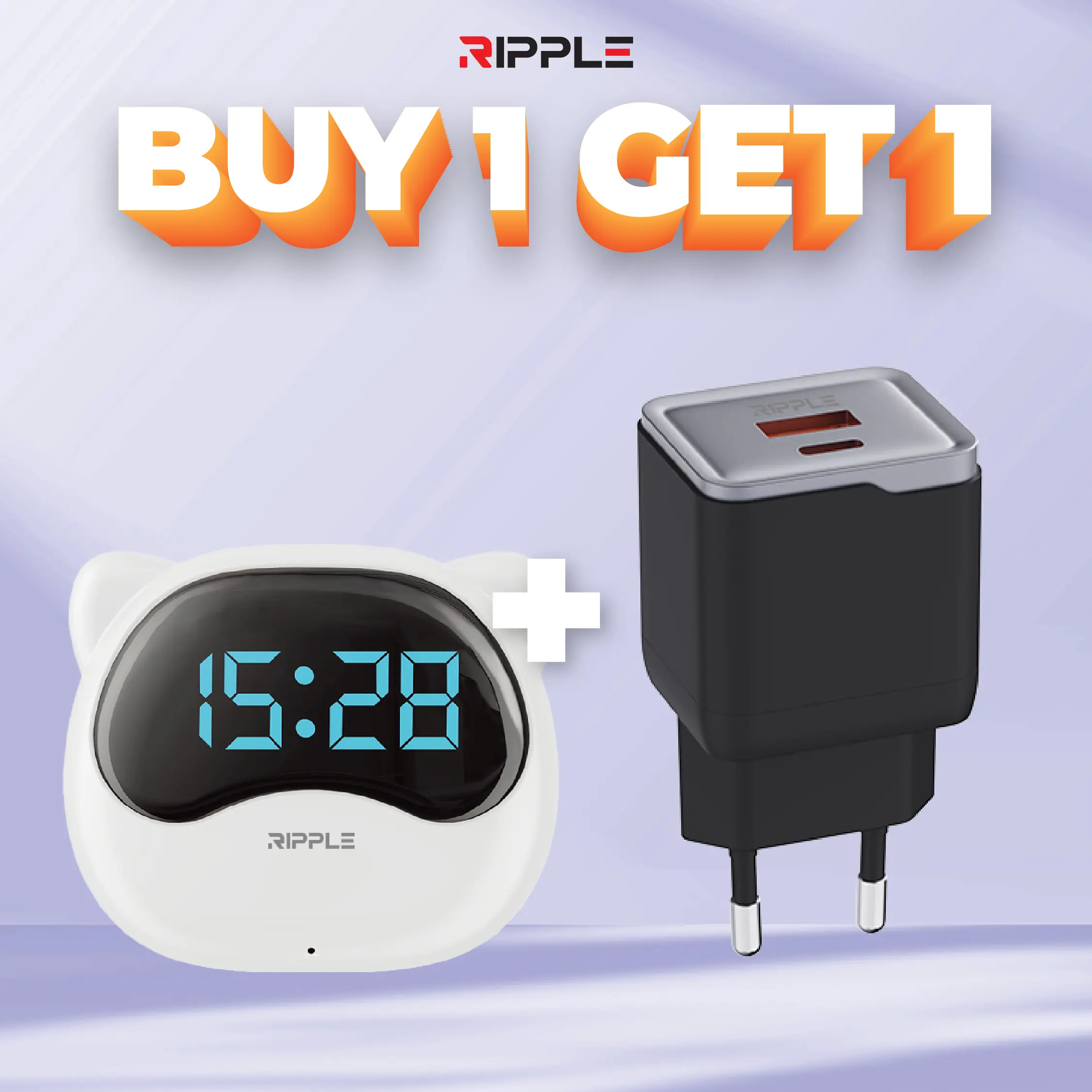 【Promo Bundle】Ripple Rippods Nuki + 20W Fast Charger ( RAI N001 + RCH E24P )