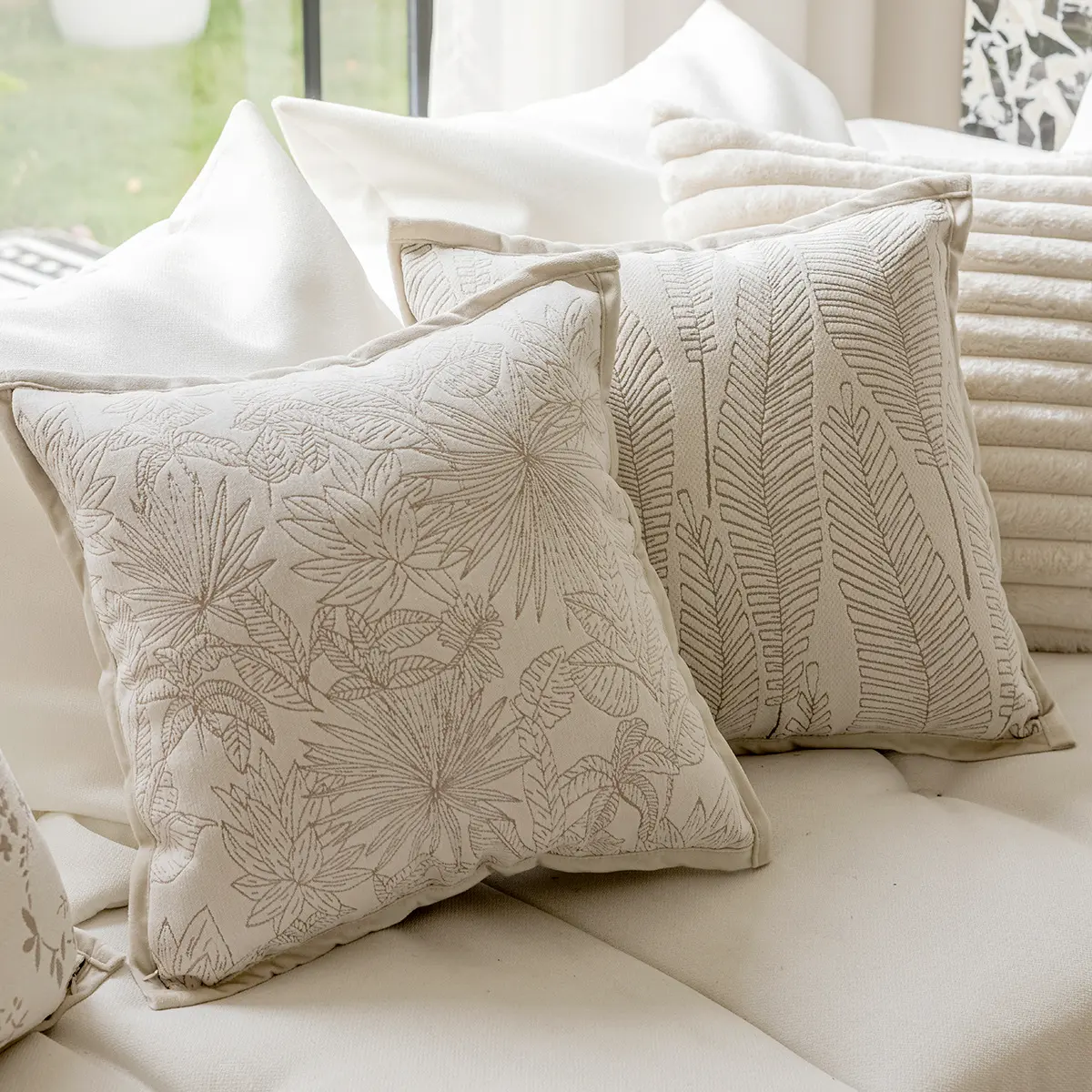 Creamy style throw pillows modern minimalist style decorative throw pillow covers luxury style cushion case pillowshell for sofabedroom