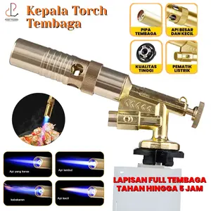 Flame Gun Kepala Gas Torch Kuningan Portable Pematik Api Blow Las BBQ Anti Karat