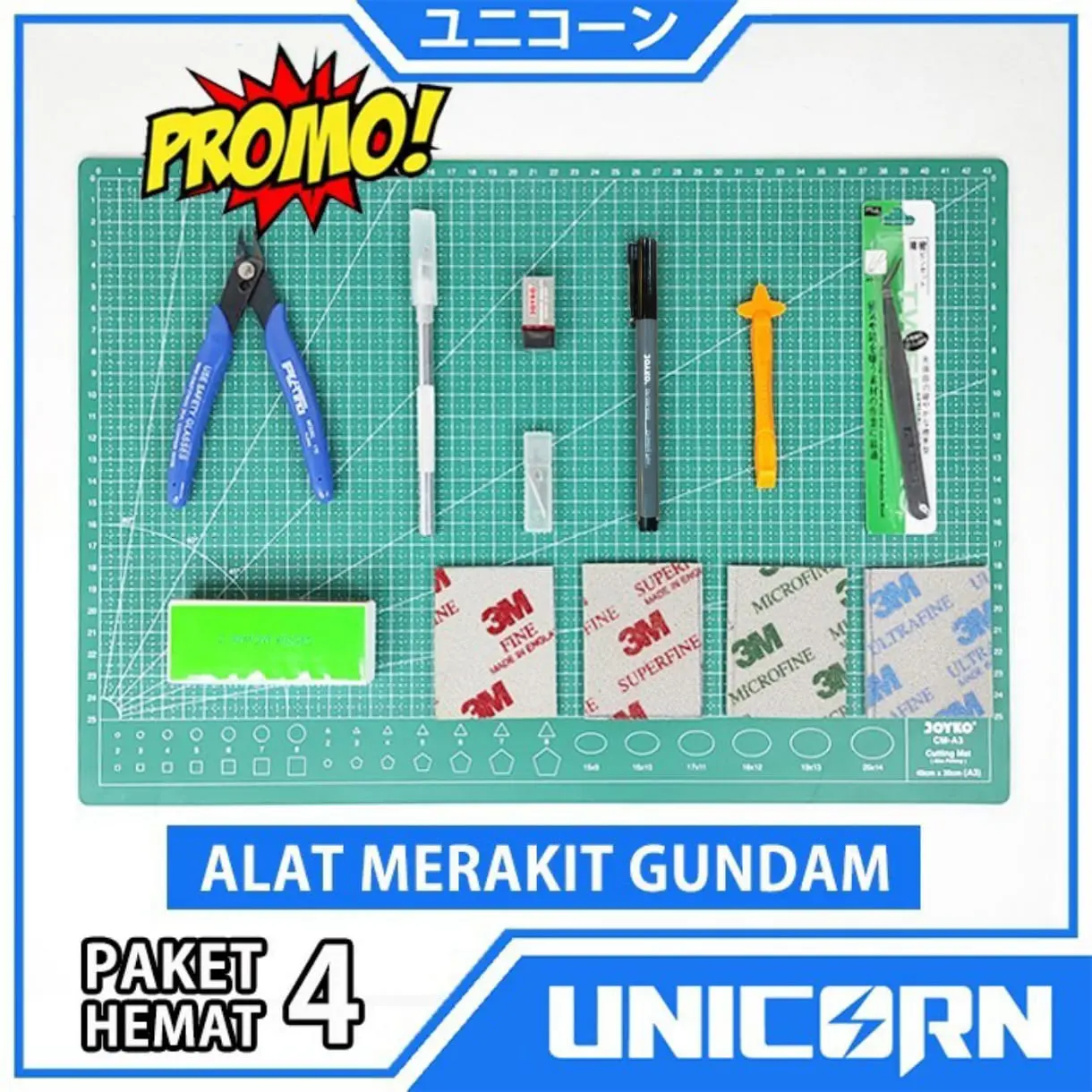 PROMO Paket Tool Kit Set 4 Alat Merakit Gundam / Tang Potong Marker
