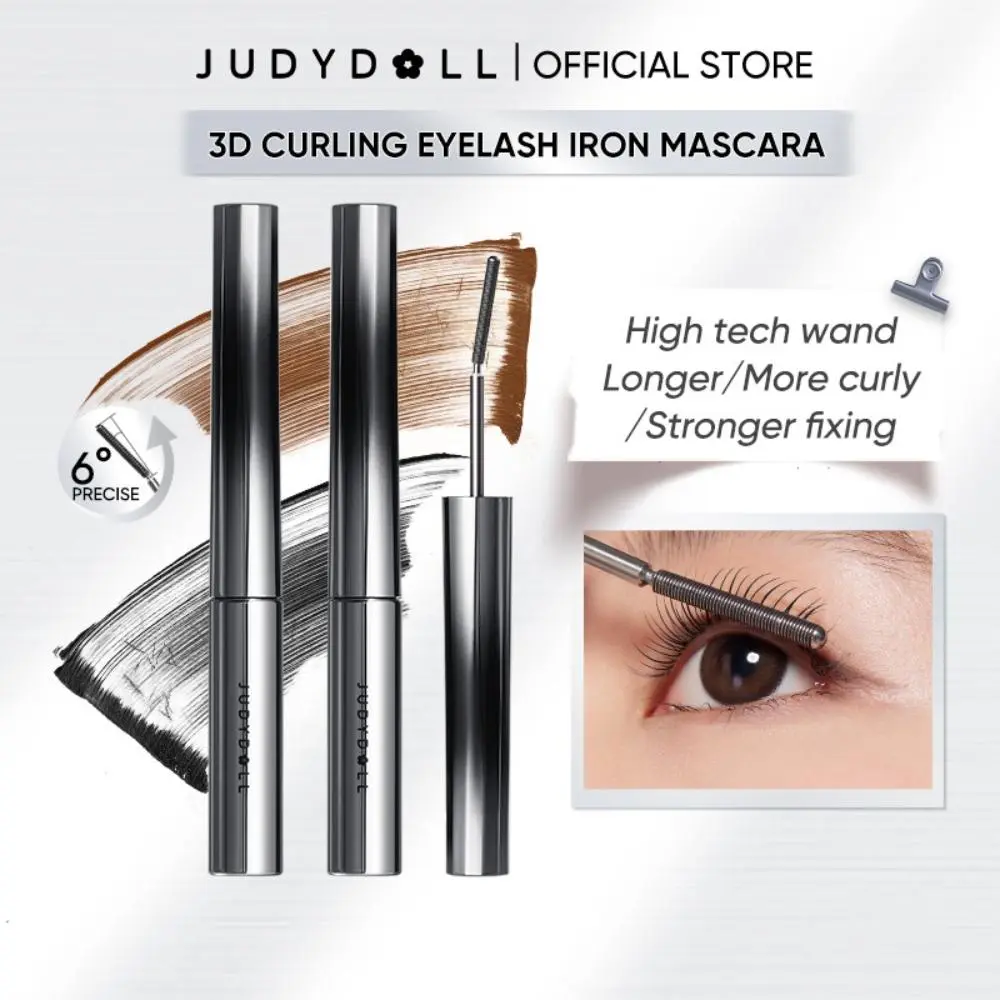 JUDYDOLL CURLING IRON MASCARA 3G - Waterproof Makeup for Long-lasting Eyelash Curls Mascara Cosmetic judy  doll PrecisionCurling Waterproof tubing  mascara