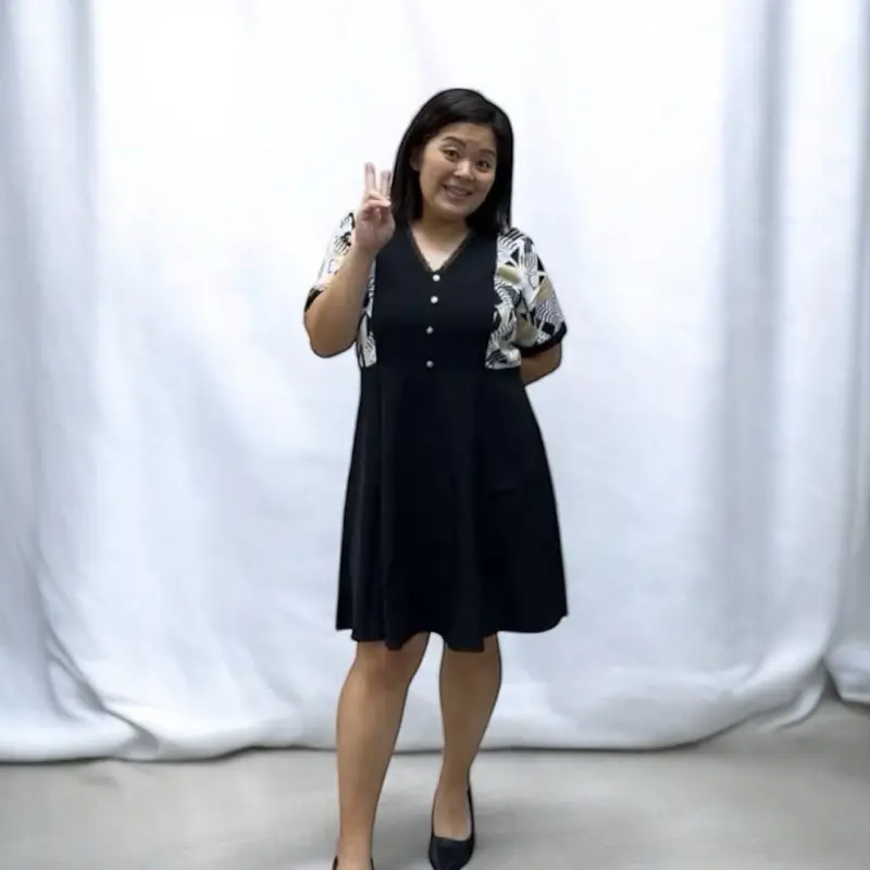 (XL/2XL/3XL/4XL) Side Patterned Dress