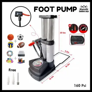 Pompa Injak Ban Angin Sepeda Motor Mobil Kaki Pipa Ganda 160psi / Portabel Kompa Isi Angin Ban / Double High Pressure Foot Pump Pompa Injak Ban Angin Sepeda Motor Mobil Kaki Pipa Ganda 160psi / Portabel Kompa Isi Angin Ban / Double High Pressure Foot Pump